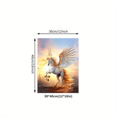 Canvas Poster Flame Flying Horse Elf Painting Ideal Gift For Bedroom Decor