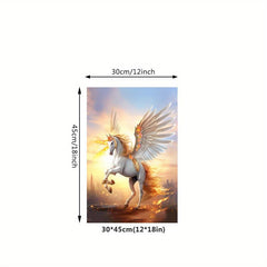Canvas Poster Flame Flying Horse Elf Painting Ideal Gift For Bedroom Decor