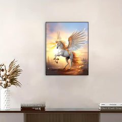 Canvas Poster Flame Flying Horse Elf Painting Ideal Gift For Bedroom Decor