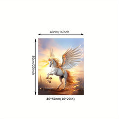 Canvas Poster Flame Flying Horse Elf Painting Ideal Gift For Bedroom Decor