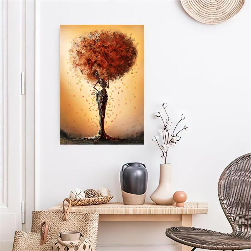 Canvas Poster Tree Head Woman African Woman Canvas Painting