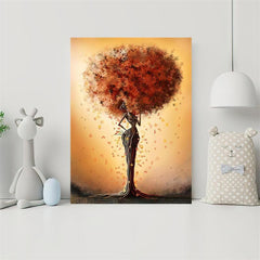 Canvas Poster Tree Head Woman African Woman Canvas Painting