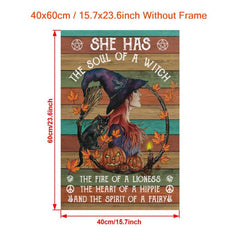 Canvas Poster Modern Art She Has The Soul Of A Witch Vintage Halloween