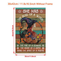 Canvas Poster Modern Art She Has The Soul Of A Witch Vintage Halloween