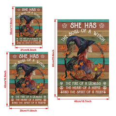 Canvas Poster Modern Art She Has The Soul Of A Witch Vintage Halloween
