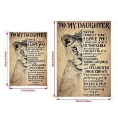 Canvas Poster TO MY MOM LION THANK YOU Ideal Gift Wall Art