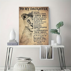 Canvas Poster TO MY MOM LION THANK YOU Ideal Gift Wall Art