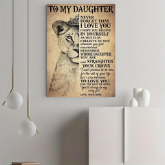Canvas Poster TO MY MOM LION THANK YOU Ideal Gift Wall Art