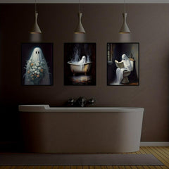 3pcs Halloween Canvas Poster Modern Art Retro Halloween Poster Decoration