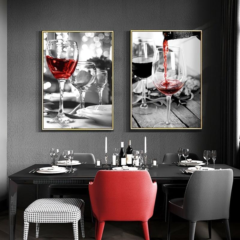 3pcs Frameless Drink Food Wall Posters 15 7 23 6in Wall Canvas Paintings