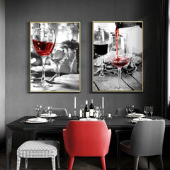 3pcs Frameless Drink Food Wall Posters 15 7 23 6in Wall Canvas Paintings