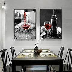 3pcs Frameless Drink Food Wall Posters 15 7 23 6in Wall Canvas Paintings