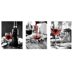 3pcs Frameless Drink Food Wall Posters 15 7 23 6in Wall Canvas Paintings