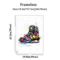 Graffiti Street Shoes Canvas Wall Art for Home Decor