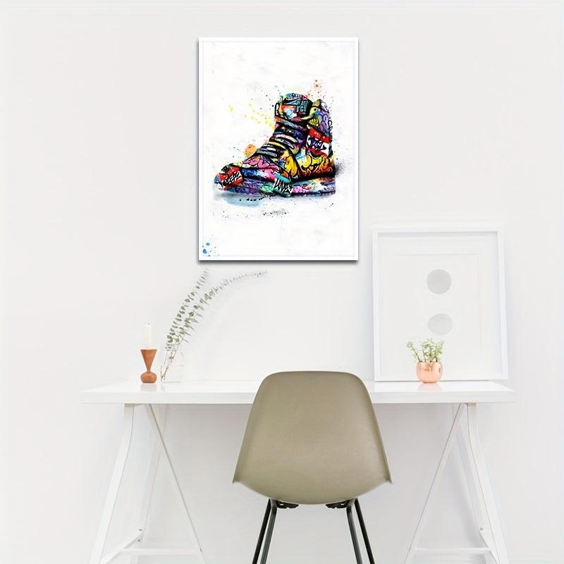 Graffiti Street Shoes Canvas Wall Art for Home Decor