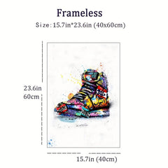 Graffiti Street Shoes Canvas Wall Art for Home Decor