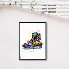 Graffiti Street Shoes Canvas Wall Art for Home Decor