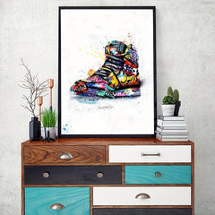 Graffiti Street Shoes Canvas Wall Art for Home Decor