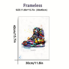 Graffiti Street Shoes Canvas Wall Art for Home Decor
