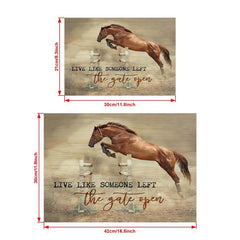 Live Like Someone Left The Gate Open Horse Wall Art