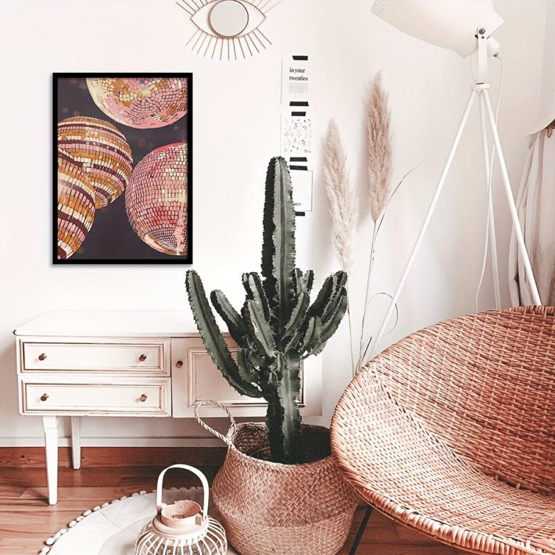 Disco Ball Poster Retro Mirrorball Art Prints 12x16in