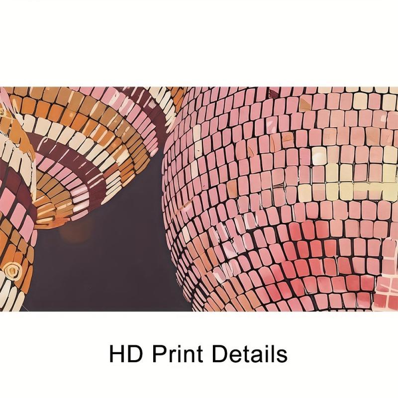 Disco Ball Poster Retro Mirrorball Art Prints 12x16in