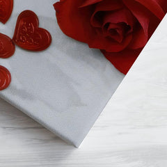 3Pcs Modern Art Vase Red Rose Flower Office Wall Decoration 30x39cm