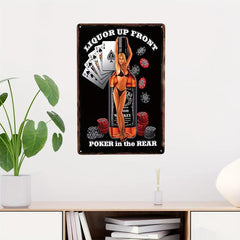 Vintage Bourbon Whiskey & Moonshine Bar Metal Tin Sign