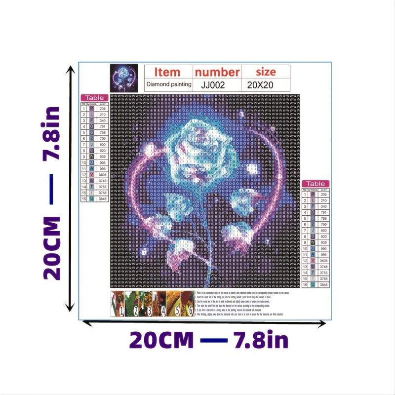 Rose Gem Diamond Painting Kit for Adults Full Round Diamond Art Mosaic