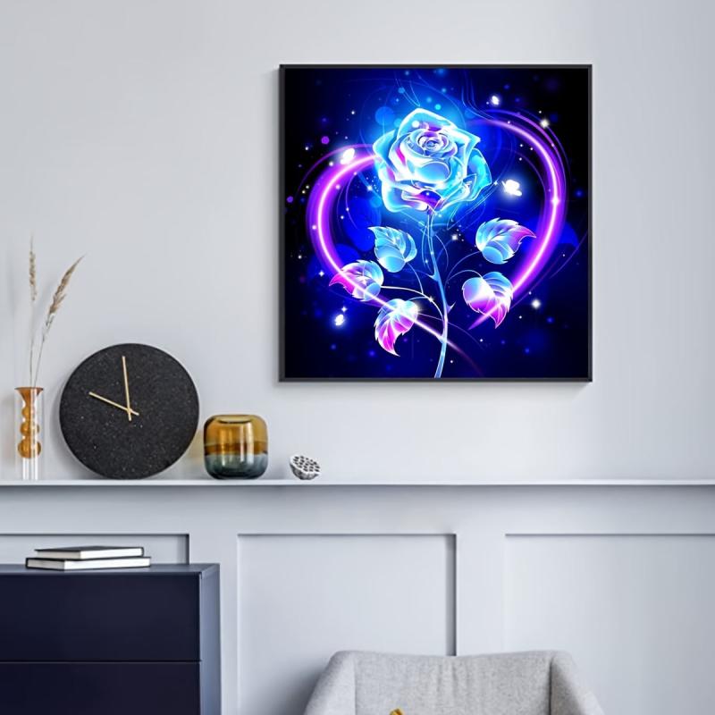Rose Gem Diamond Painting Kit for Adults Full Round Diamond Art Mosaic