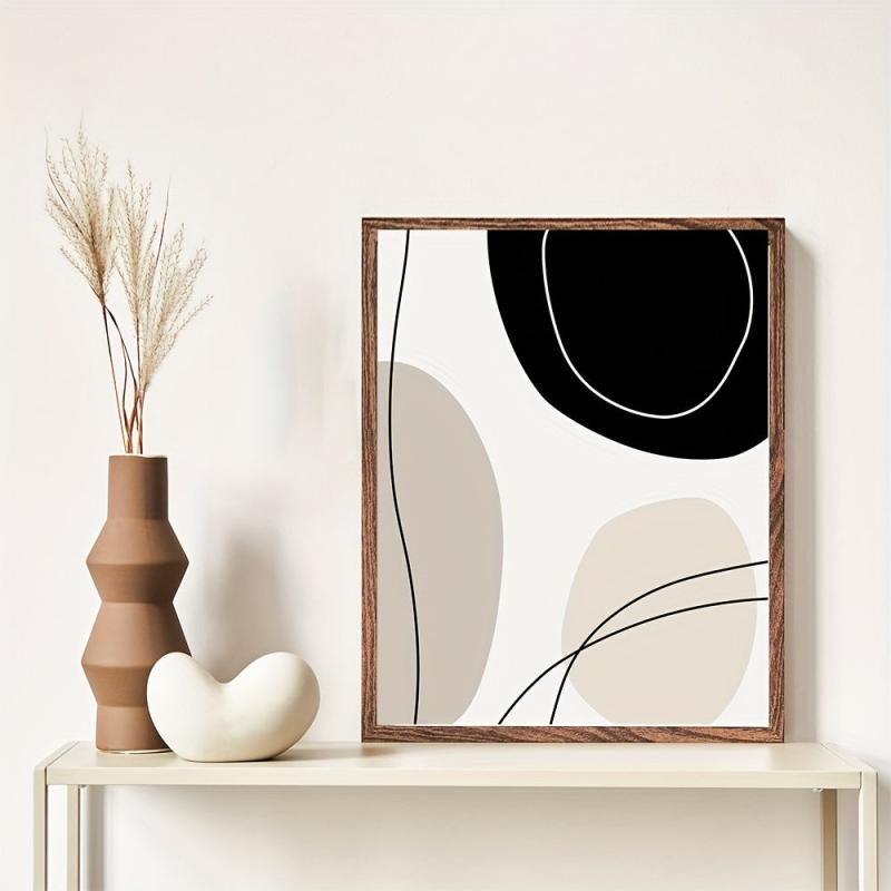 Boho Wall Art Canvas Abstract Lines Print Poste