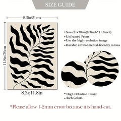 Boho Wall Art Canvas Abstract Lines Print Poste