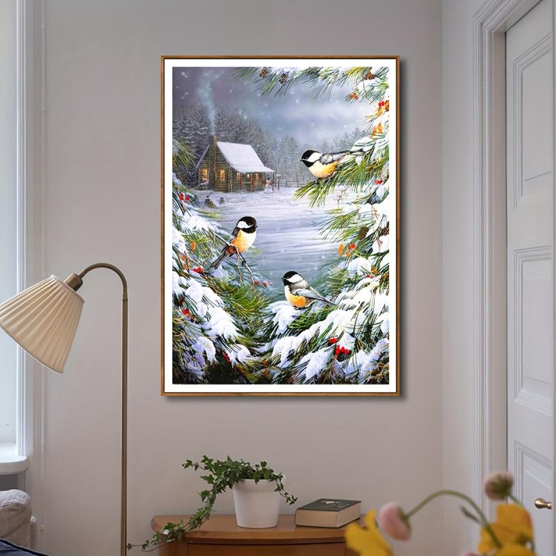 5D DIY Snowflake Diamond Painting Kit For Adults - Landscape Diamond Art