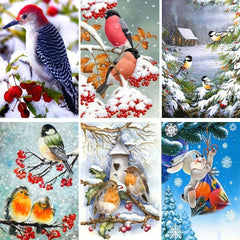 5D DIY Snowflake Diamond Painting Kit For Adults - Landscape Diamond Art