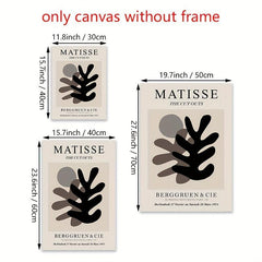 3pcs Canvas Poster Modern Art Abstract Matisse Coral Wall Art Gray Beige Poster