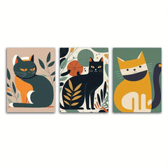 3pcs Canvas Poster Modern Art Retro Literary And Artistic High-end Restaurant