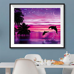 5D DIY Diamond Painting Cartoon Animal Pattern Round Faux Diamonds Full Kit
