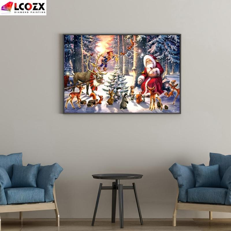 5D Cartoon Santa Claus DIY Rhinestone Painting Kit