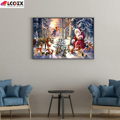 5D Cartoon Santa Claus DIY Rhinestone Painting Kit