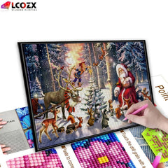 5D Cartoon Santa Claus DIY Rhinestone Painting Kit