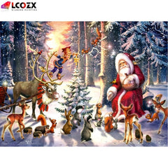 5D Cartoon Santa Claus DIY Rhinestone Painting Kit