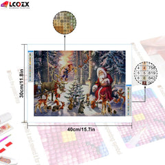 5D Cartoon Santa Claus DIY Rhinestone Painting Kit
