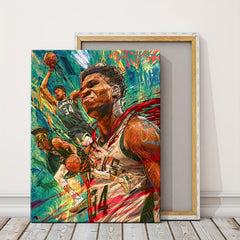 Basketball Player Painting On Canvas Wall Art