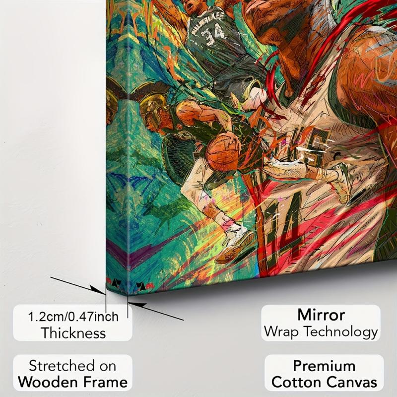 Basketball Player Painting On Canvas Wall Art