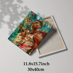 Basketball Player Painting On Canvas Wall Art