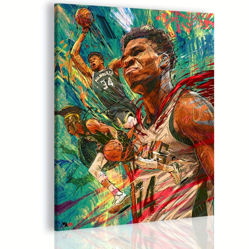 Basketball Player Painting On Canvas Wall Art