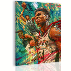 Basketball Player Painting On Canvas Wall Art