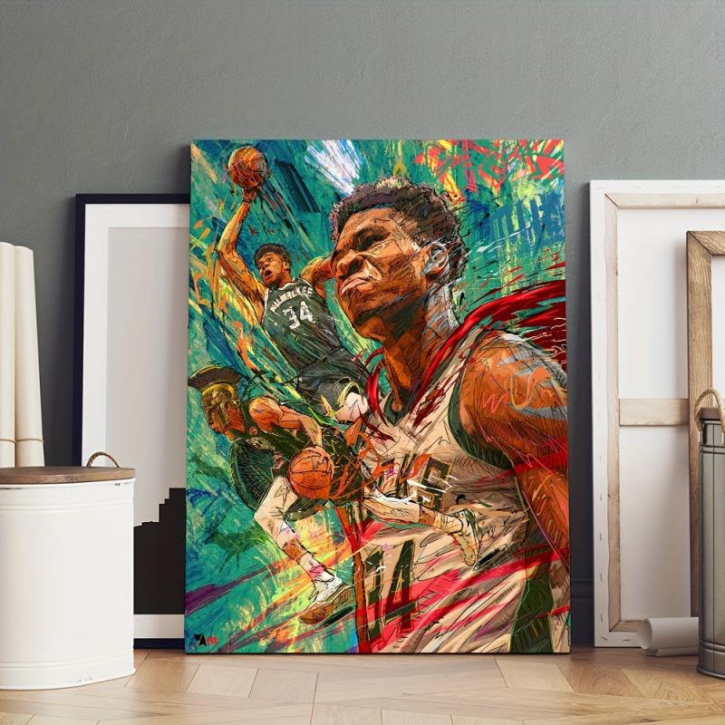 Basketball Player Painting On Canvas Wall Art