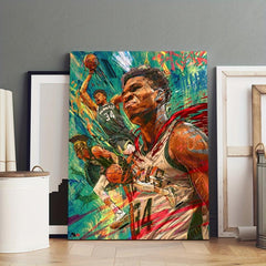 Basketball Player Painting On Canvas Wall Art