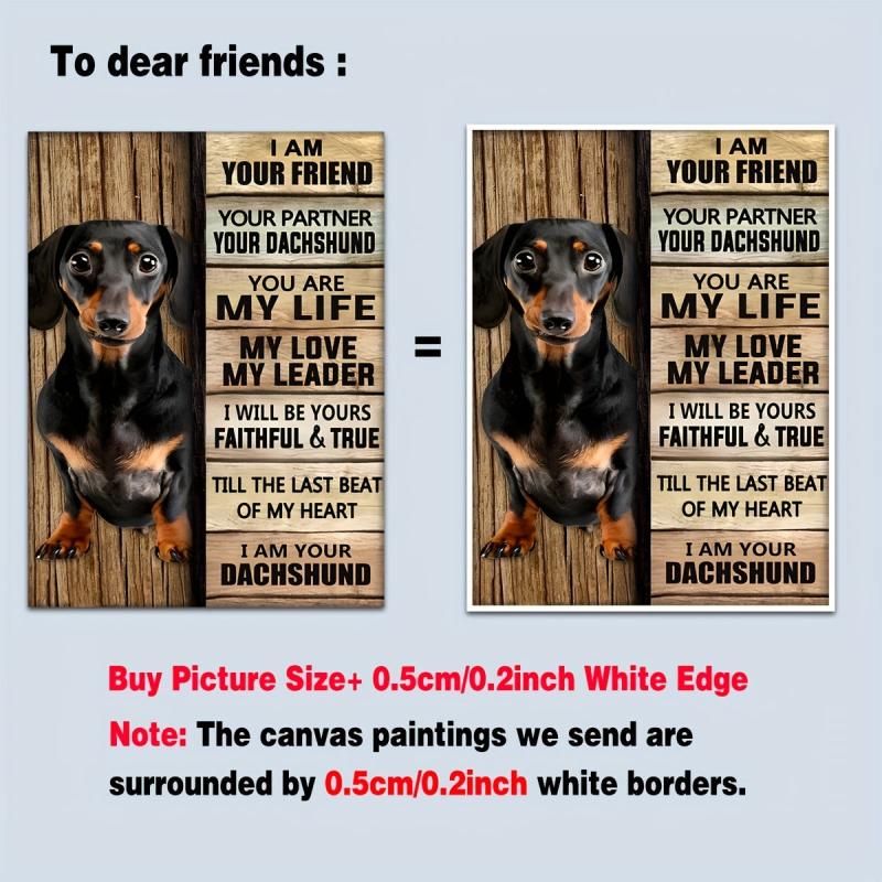 Dog Painting On Canvas Wall Art I Am Your Dog Canvas Poster